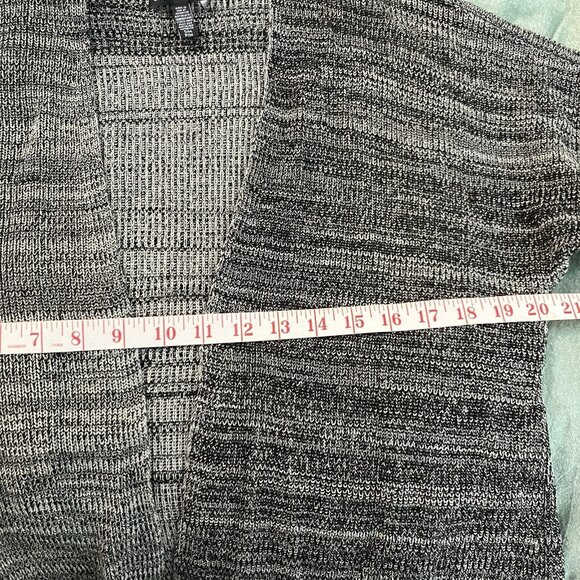 Eileen Fisher Sleek Tencel Knit Kimono Cardigan Womens S/M Heathered Black Open - Picture 5 of 6